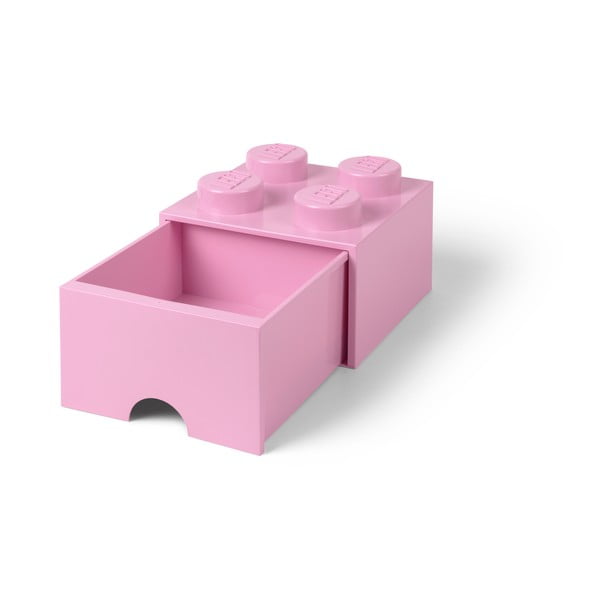 Svetloružový úložný box štvorec LEGO®-image-3