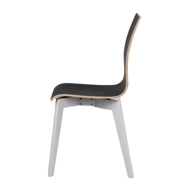 Čierna jedálenská stolička s bielymi nohami Rowico Grace-image-4