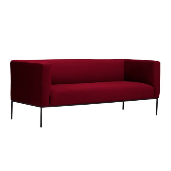 Červená zamatová dvojmiestna pohovka Windsor & Co Sofas Neptune-image-2