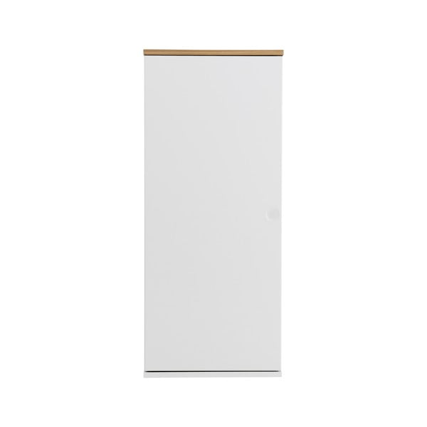 Biela jednodverová komoda s 3 poličkami Tenzo Dot, výška 95 cm