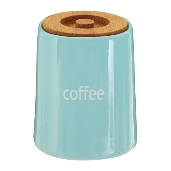 Modrá dóza na kávu s bambusovým vrchnákom Premier Housewares Fletcher, 800 ml