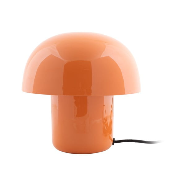 Oranžová stolová lampa s kovovým tienidlom (výška 20 cm) Fat Mushroom – Leitmotiv