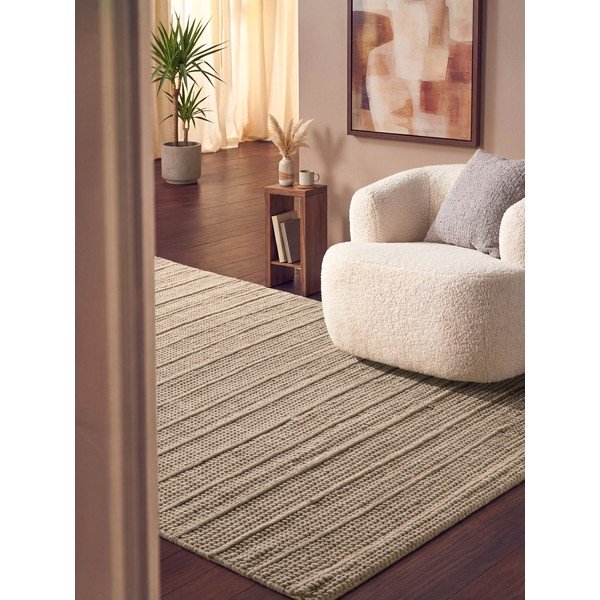 Béžový ručne tkaný vlnený koberec 200x300 cm Camden Parker – Ted Baker-image-1