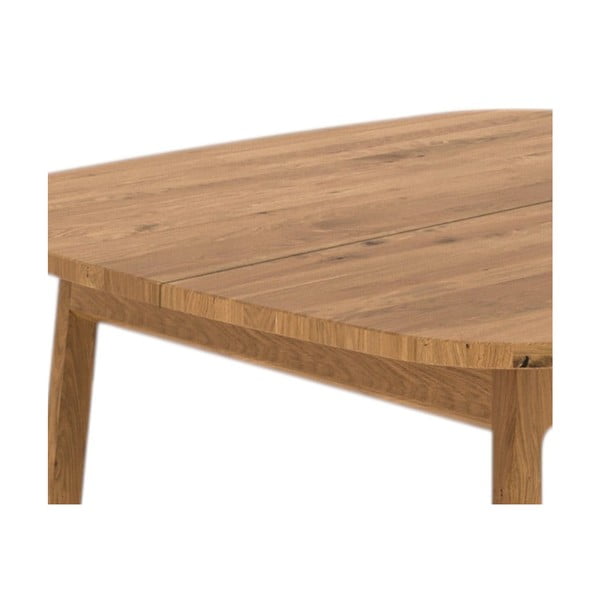 Rozkladací jedálenský stôl z dubového dreva v prírodnej farbe 100x120 cm Twig – The Beds-image-2