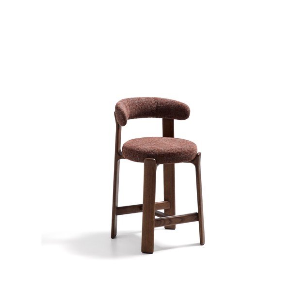 Hnedá/v tmavo prírodnej farbe barová stolička z jaseňového dreva (výška sedadla 65 cm) Granite – Kave Home