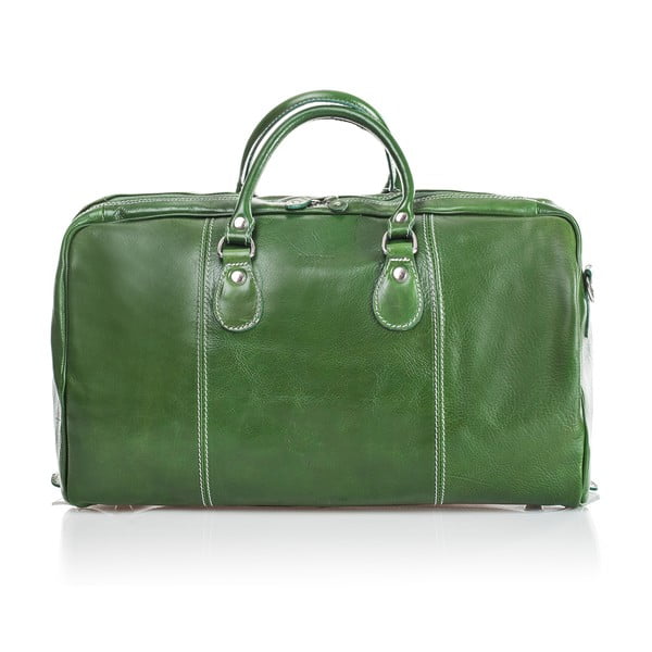 Zelená cestovná taška z teľacej kože Medici of Florence Enrico