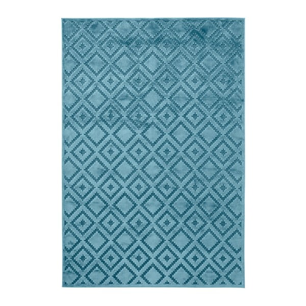 Modrý koberec z viskózy Mint Rugs Iris, 80 × 125 cm