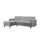 Svetlosivá menčestrová rozkladacia rohová pohovka Hartford – Støraa