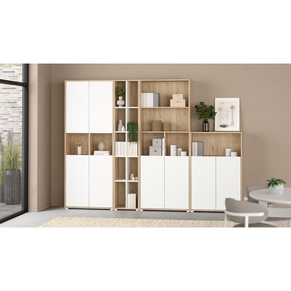 Knižnica v dekore duba v prírodnej farbe 80x124 cm Sign – Tvilum-image-1