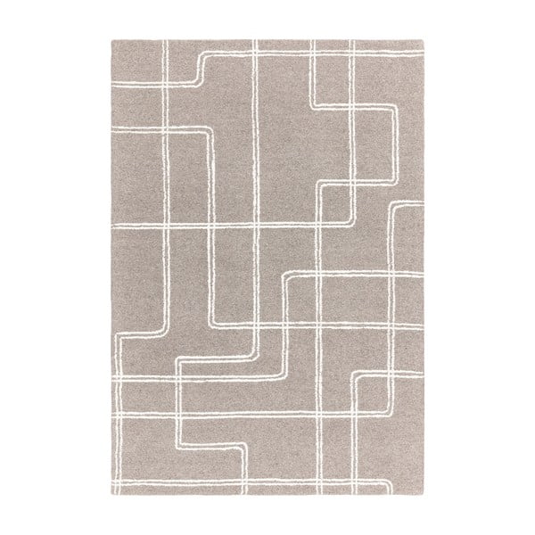 Svetlosivý ručne tkaný vlnený koberec 200x300 cm Ada – Asiatic Carpets
