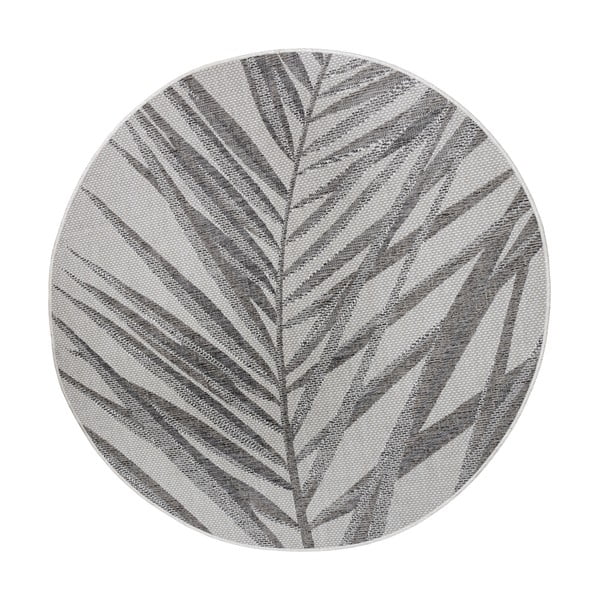 Sivo-béžový vonkajší koberec NORTHRUGS Palm, ø 160 cm