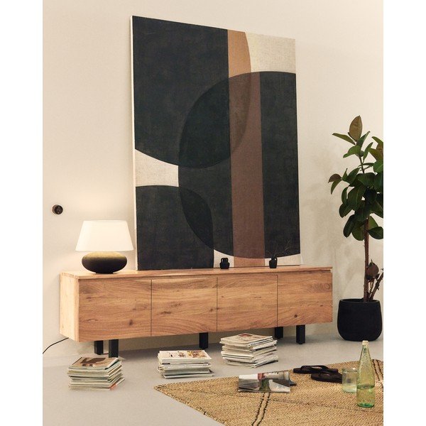 TV stolík z masívu akácie v prírodnej farbe 200x58x40 cm Uxue – Kave Home-image-1