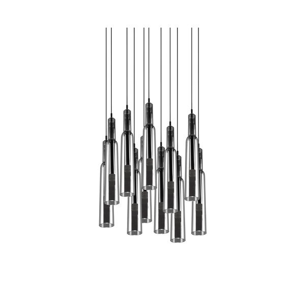 LED závesné svietidlo so skleneným tienidlom ø 50 cm v striebornej farbe Lucent – Trio Select-image-1