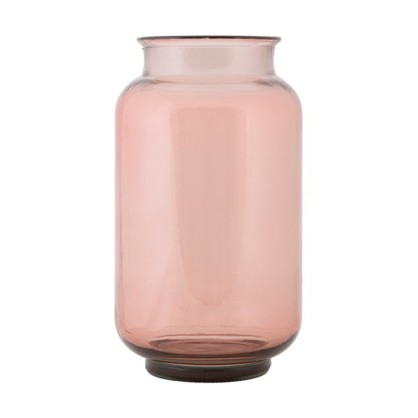 Svetloružová váza z recyklovaného skla Mauro Ferretti Florero
