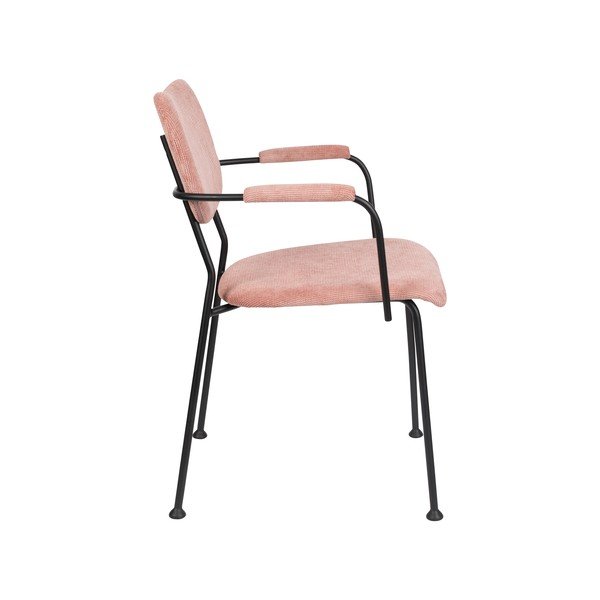 Svetloružové jedálenské stoličky v súprave 2 ks Benson – Zuiver-image-3