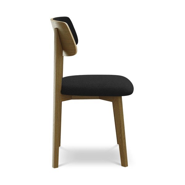 Čierna jedálenská stolička z masívneho dreva Niu – Makamii-image-2