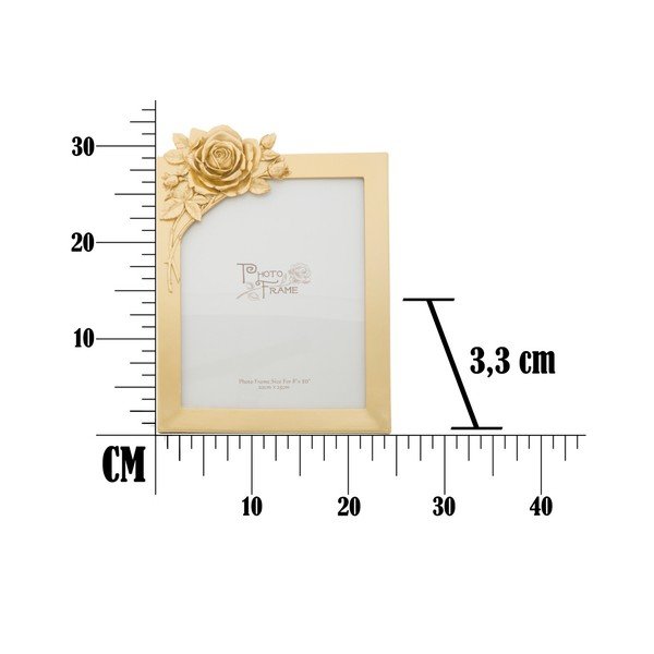 Žltý fotorámik v živicovom ráme Mauro Ferretti Glam Rose, 24,5 × 32,8 cm-image-1