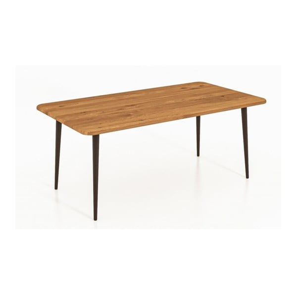 Konferenčný stolík z dubového dreva v prírodnej farbe 90x90 cm Kula - The Beds