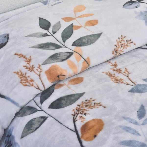 Sivomodré mikroplyšové obliečky na jednolôžko 140x200 cm Greta – My House-image-2