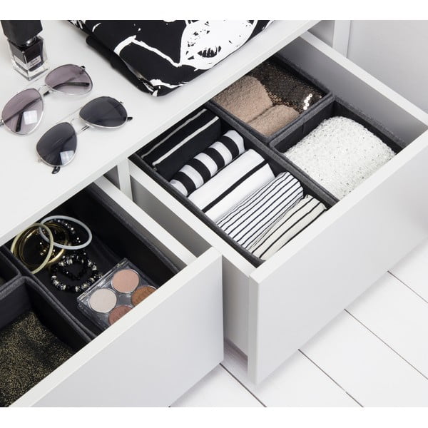 Súprava 3 sivých organizérov Bigso Box of Sweden Drawer-image-1