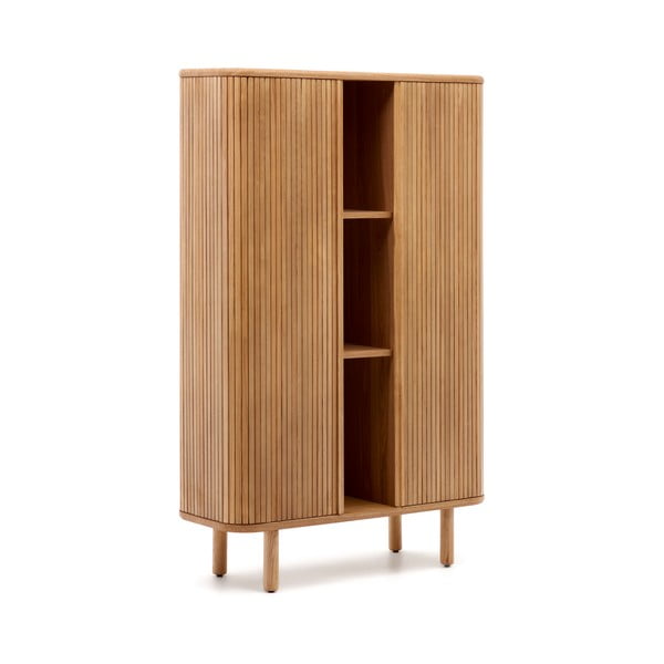 Skrinka v dekore jaseňa s posuvnými dverami v prírodnej farbe 110x160x40 cm Mailen – Kave Home-image-2