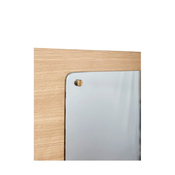 Nástenné zrkadlo s dreveným rámom 80x50 cm Split - Hübsch-image-4