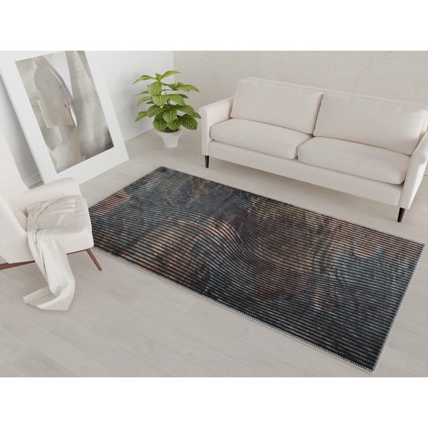 Tmavozelený umývateľný koberec 80x150 cm – Vitaus-image-1