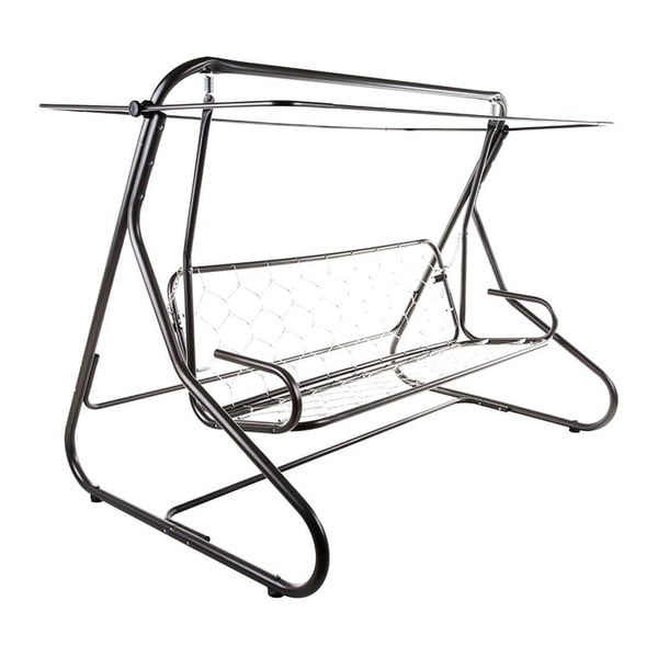 Sivá kovová záhradná hojdačka Milano – Dajar-image-3