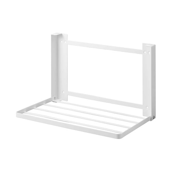 Matne biela nástenná oceľová kúpeľňová polička Tower – YAMAZAKI