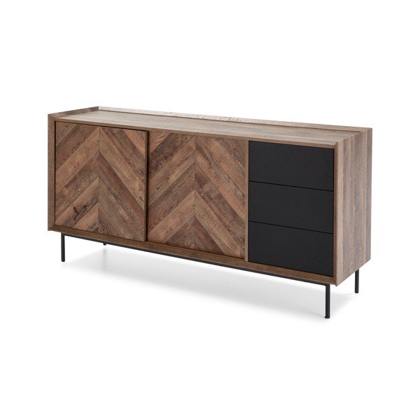 Komoda v dubovo-čiernom dekore Marckeric Utah-image-3