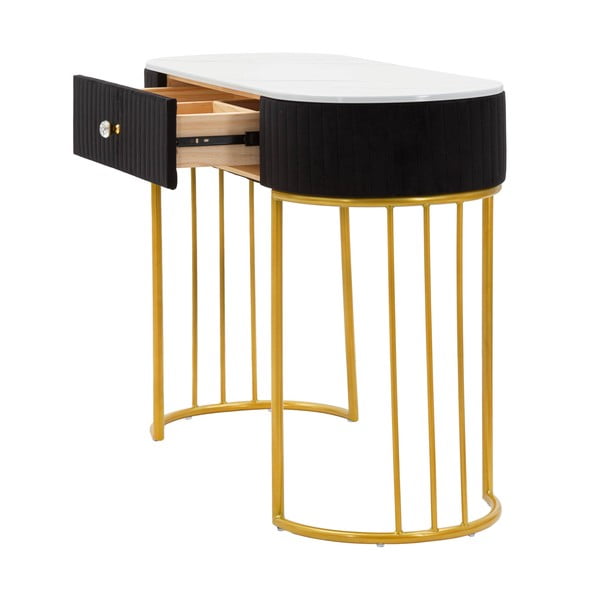 Konzolový stolík v čierno-zlatej farbe 43x100 cm Montpellier – Mauro Ferretti-image-2