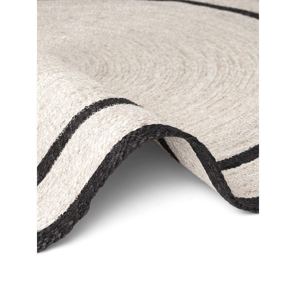 Obojstranný/ručne tkaný jutový okrúhly koberec v svetlo prírodnej farbe ø 150 cm Lina – Hanse Home-image-4