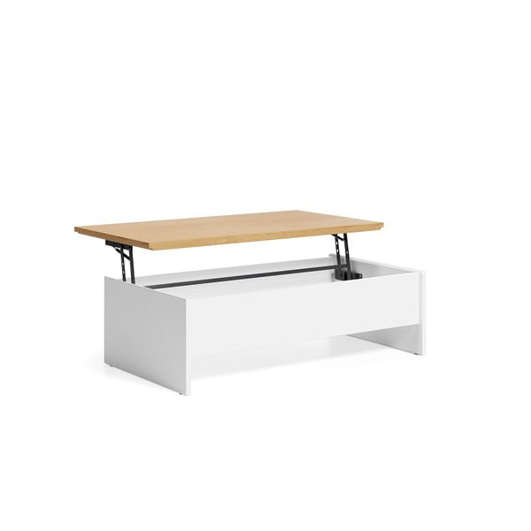 Konferenčný stolík v dekore duba v bielo–prírodnej farbe 60x110 cm Abilen – Kave Home-image-3