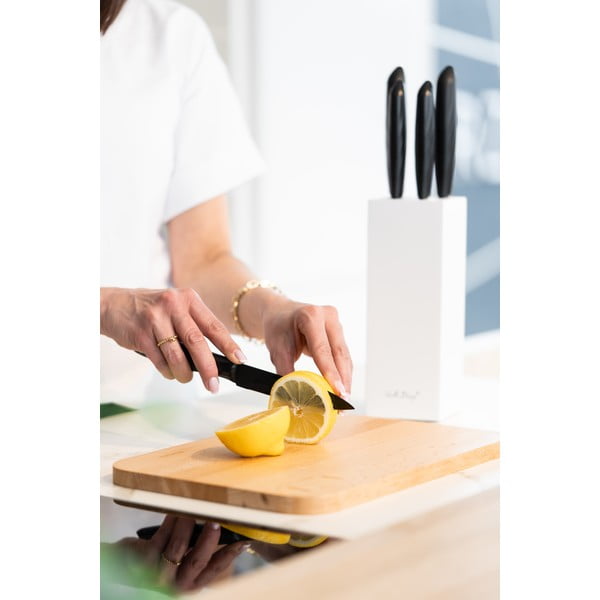 Súprava 5 nožov v bielom držiaku Vialli Design Caro-image-3