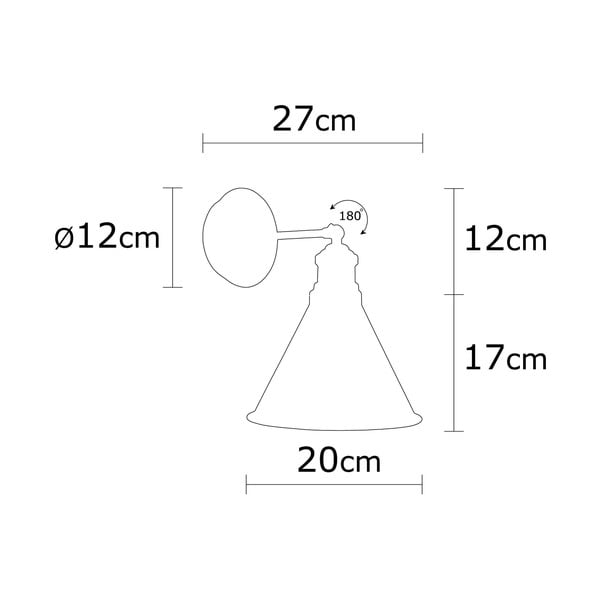 Nástenné svietidlo v bronzovej farbe ø 20 cm Tramino – Opviq lights-image-3
