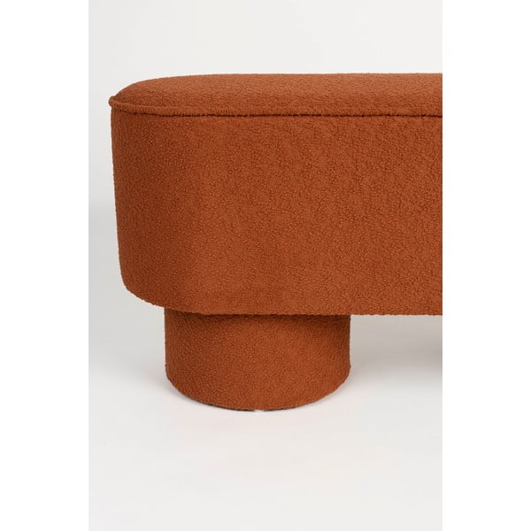 Lavica z textílie buklé v tehlovej farbe Marcos – White Label-image-3