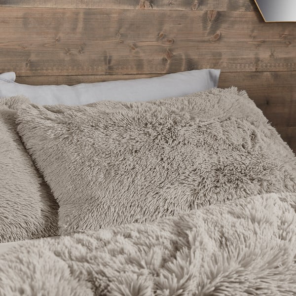 Hnedé obliečky na dvojlôžko z mikroplyšu 200x200 cm Cuddly – ​​Catherine Lansfield-image-2