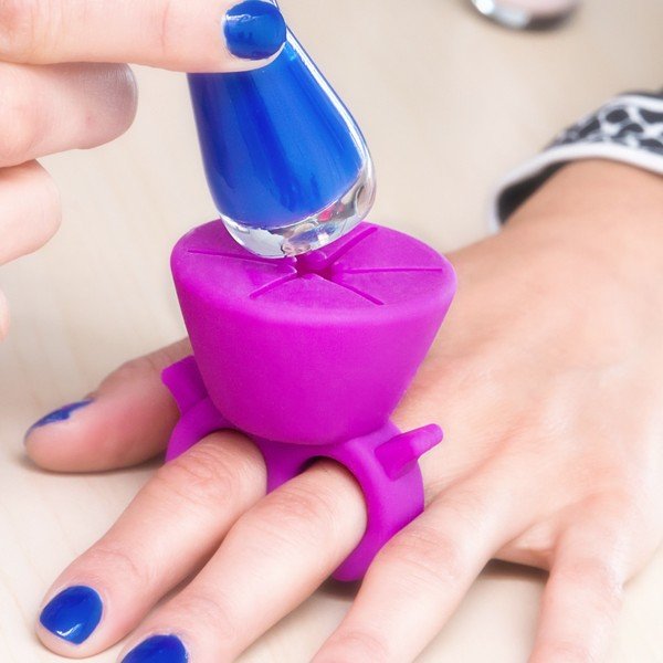 Fialový držiak laku na nechty InnovaGoods Home Nail Salon-image-4