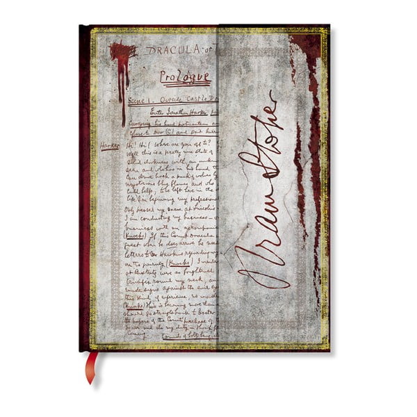 Nelinkovaný zápisník s tvrdou väzbou Paperblanks Bram Stoker Dracula, 18 x 23 cm