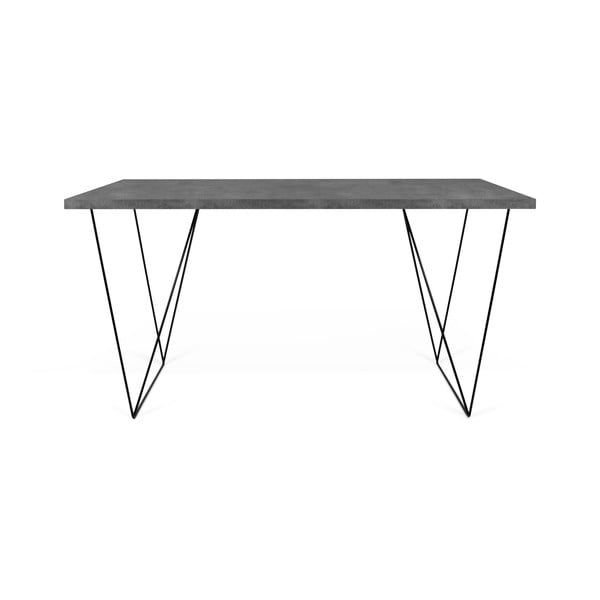 Stôl v betónovom dekore TemaHome Flow, 140 × 75 cm