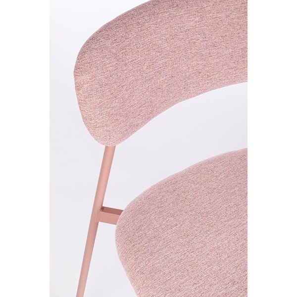 Ružová čalúnená jedálenská stolička Inka – Yes Everyday-image-1