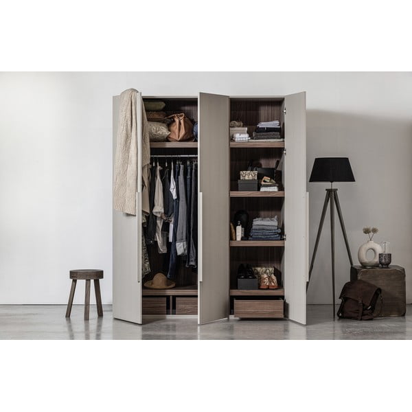 Sivá modulárna skriňa 165x210 cm Rens – WOOOD-image-4