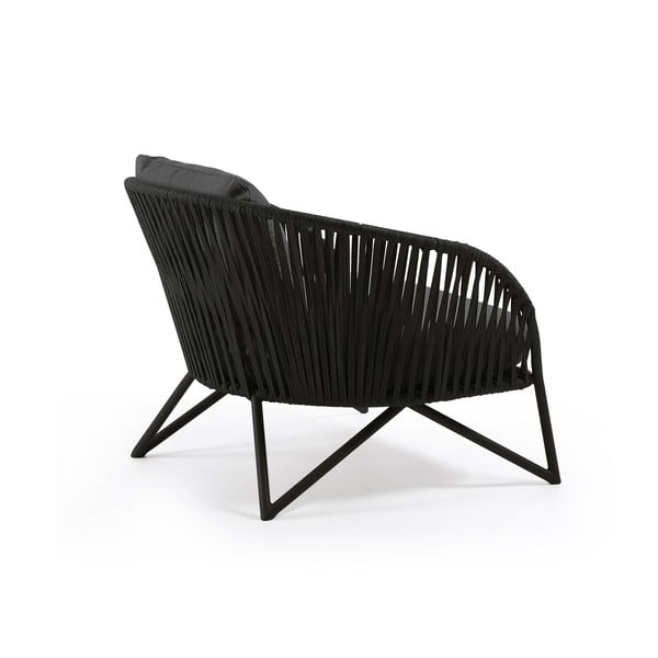 Čierne záhradné kreslo Kave Home Branzie-image-2