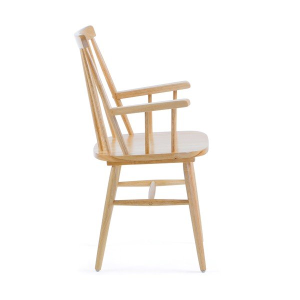 Prírodná jedálenská stolička z dreva kaučukovníka Kave Home Kristie-image-2