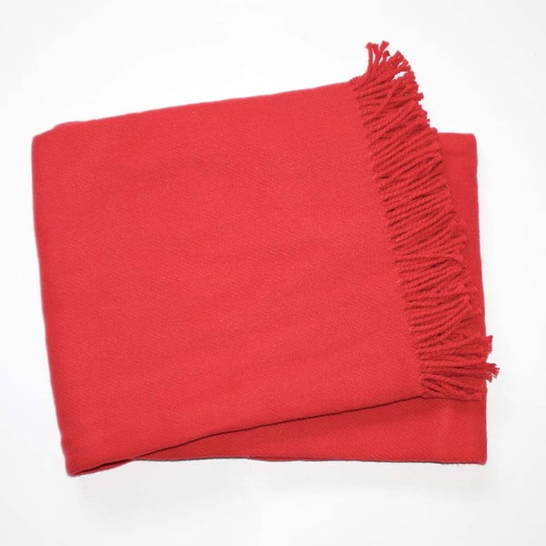 Červená deka Euromant Basics, 140 x 180 cm