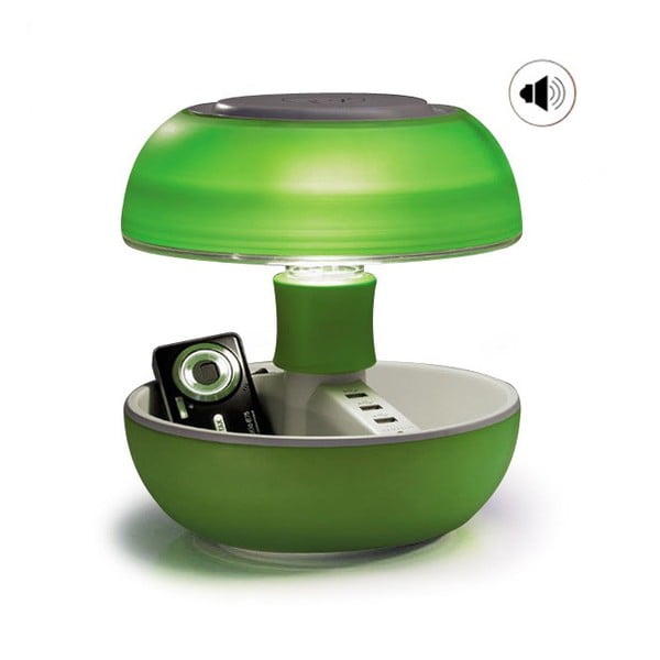 Stolná lampa, nabíjačka a reproduktor v jednom Joyo Light, zelená