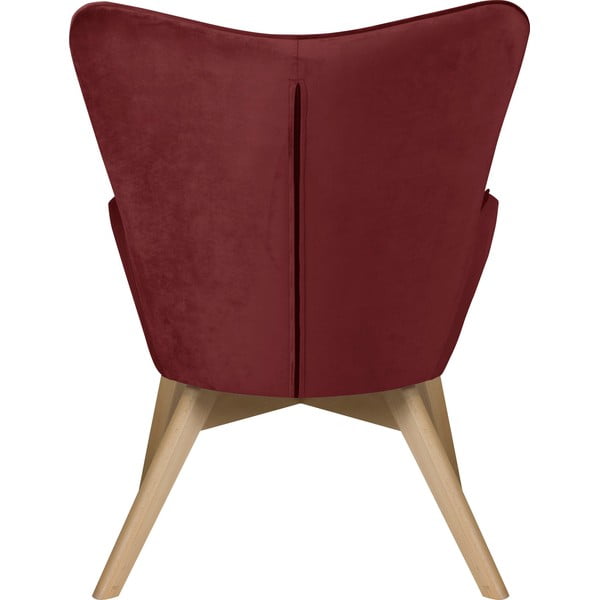 Červené zamatové kreslo Niko – Ropez-image-4