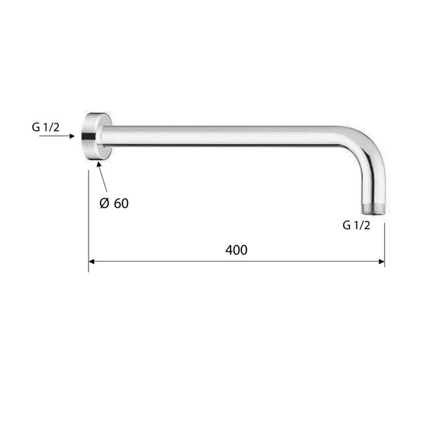 Biely mosadzný diel na pripojenie sprchy ø 6 cm – Sapho-image-1