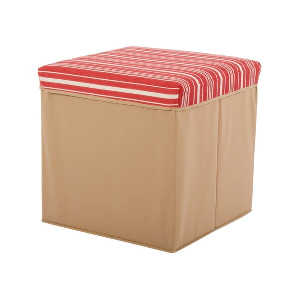Veľká úložná krabica Puff Beige, 38x38 cm