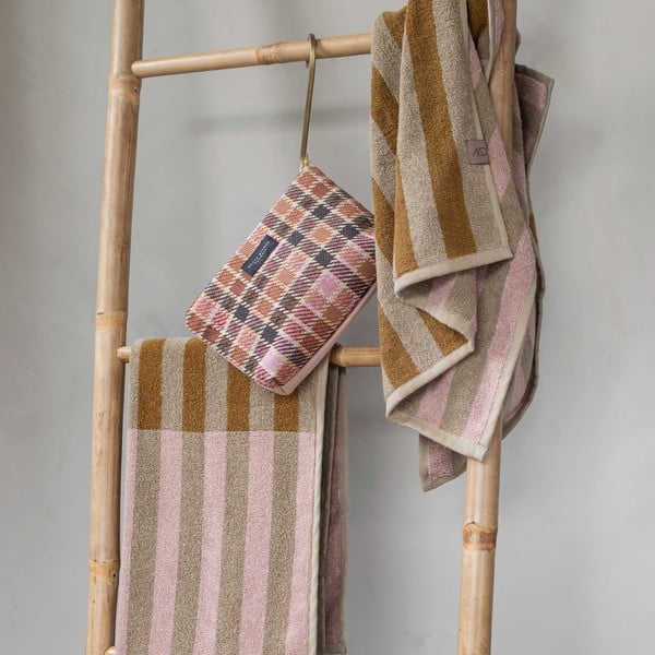 Hnedo-béžový uterák z bio bavlny 50x90 cm Disorder - Mette Ditmer Denmark-image-2